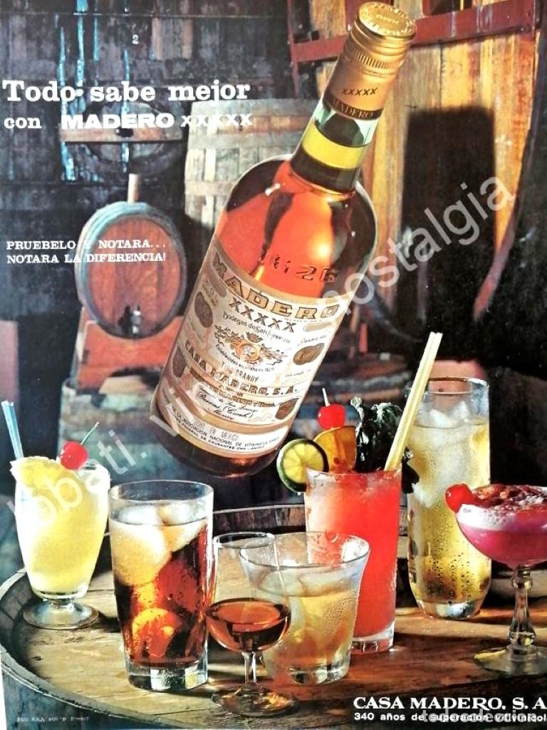Poster collecting: CARTEL ANTIGUO ORIGINAL DE BRANDY MADERO XXXXX 1967 CASA MADERO /V264