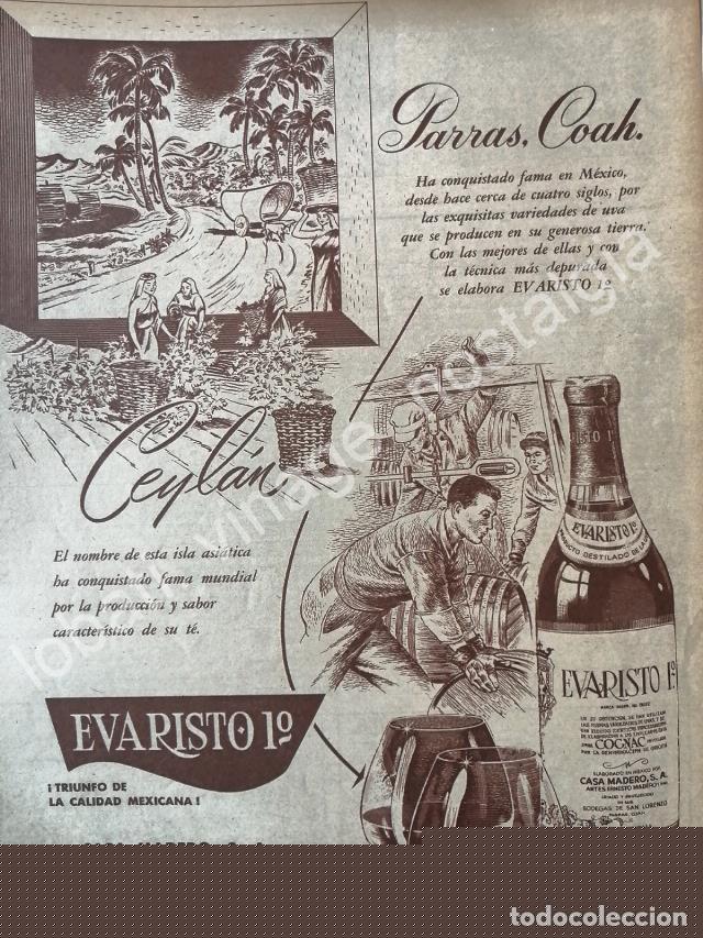 Poster collecting: CARTEL ANTIGUO ORIGINAL DE BRANDY EVARISTO No 1. 1952 Y LA CATEDRAL /V267 PUBLICIDAD ARTISTICA