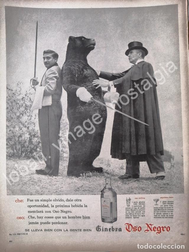 Poster collecting: CARTEL ANTIGUO ORIGINAL DE JORGE EL CHE REYES Y GINEBRA OSO NEGRO 1960 /V289 /FEP