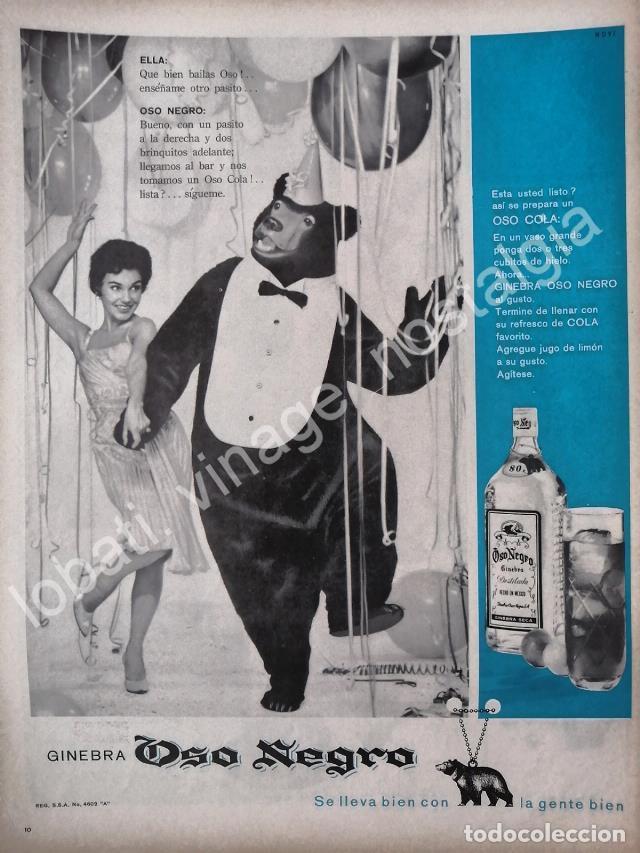 Collectionnisme d'affiches: CARTEL ANTIGUO ORIGINAL DE GINEBRA OSO NEGRO 1961 /V294