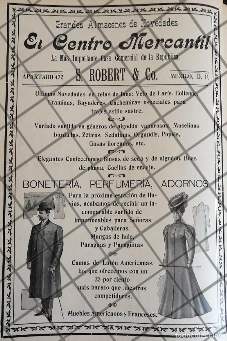 Collectionnisme d'affiches: CARTEL ANTIGUO TIENDA EL CENTRO MERCANTIL 1907 -27