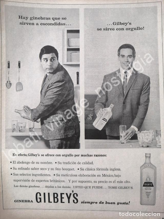 Collectionnisme d'affiches: CARTEL ANTIGUO ORIGINAL DE GINEBRA GILBEYS 1966 /V299