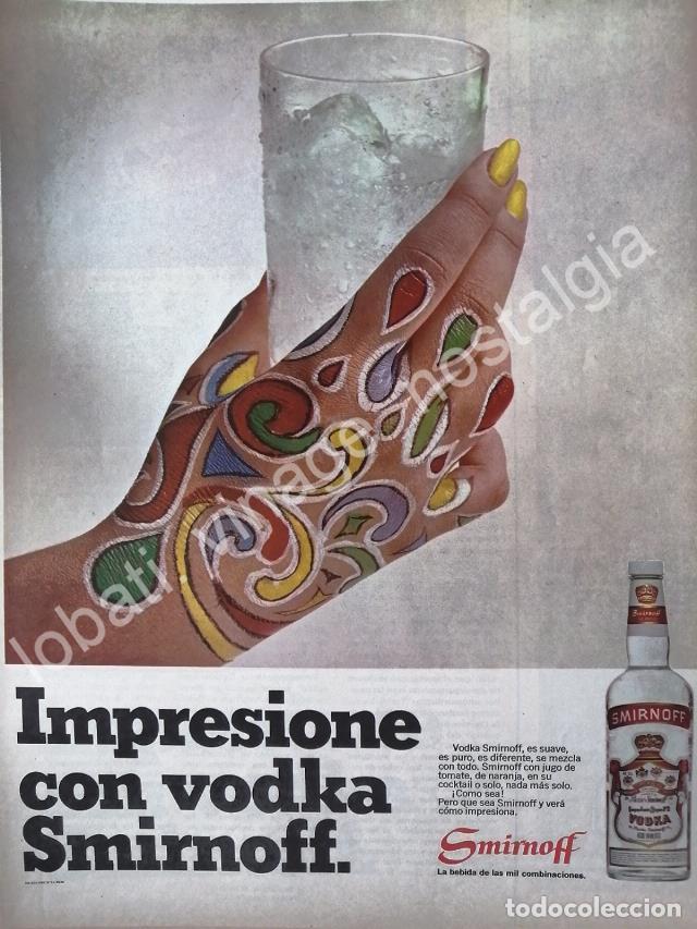 Collectionnisme d'affiches: CARTEL ANTIGUO ORIGINAL DE VODKA SMIRNOFF 1966 /V305