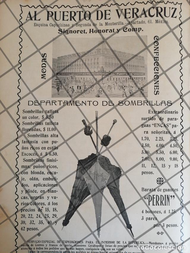 Collectionnisme d'affiches: PUBLICIDAD ANTIGUA TIENDA EL PUERTO DE VERACRUZ 1907 /12