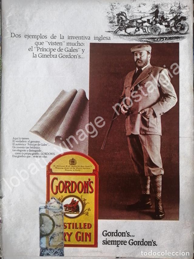 Collectionnisme d'affiches: CARTEL ANTIGUO ORIGINAL DE GINEBRA GORDONS 1980s /V309