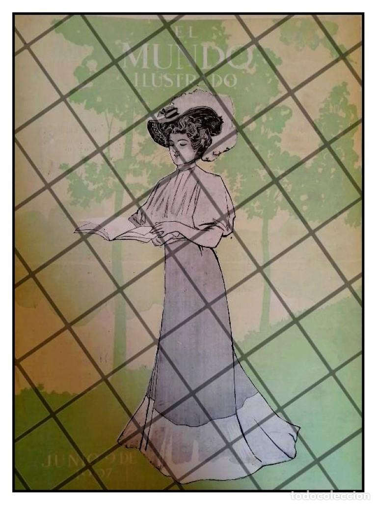 Collectionnisme d'affiches: PORTADA ANTIGUA ORIGINAL 1907 DAMA PORFIRIANA