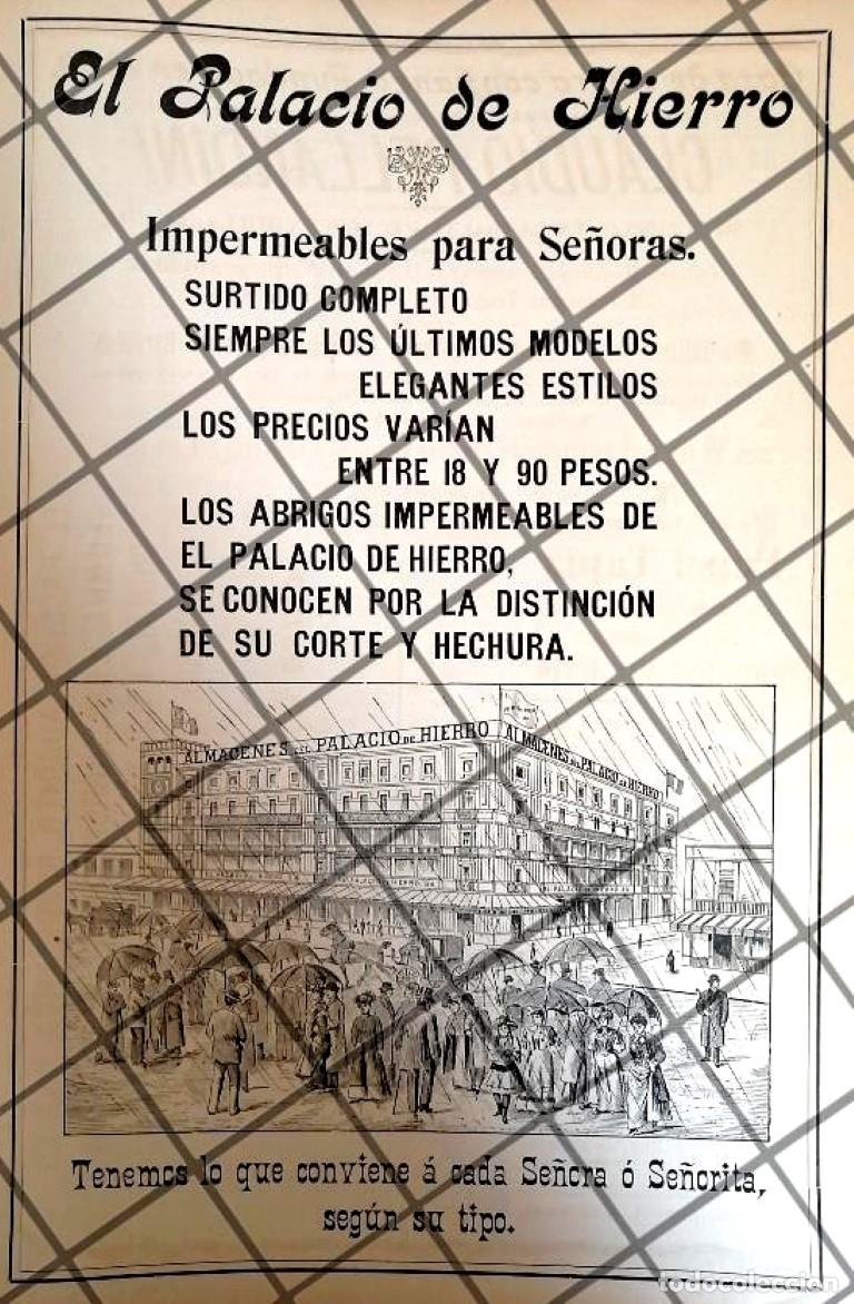 Collectionnisme d'affiches: CARTEL PUBLICITARIO ANTIGUO EL PALACIO DE HIERRO 1907 -78