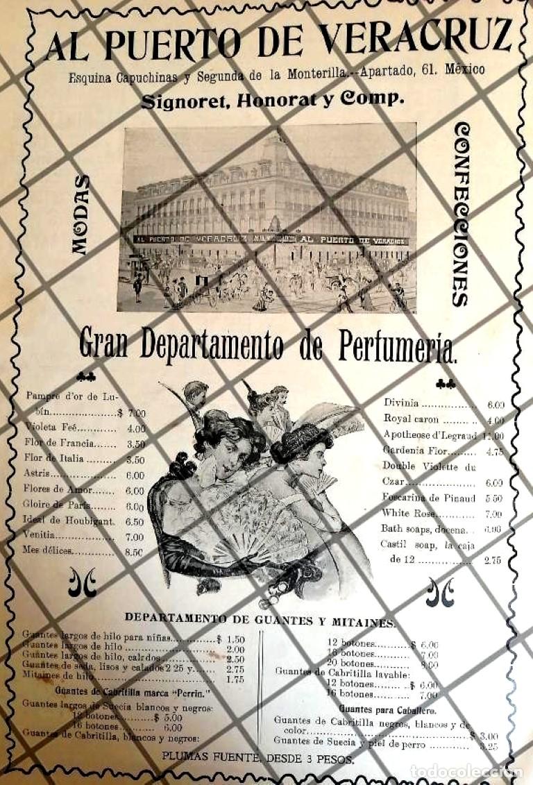 Collectionnisme d'affiches: PUBLICIDAD ANTIGUA TIENDA EL PUERTO DE VERACRUZ 1907 /16