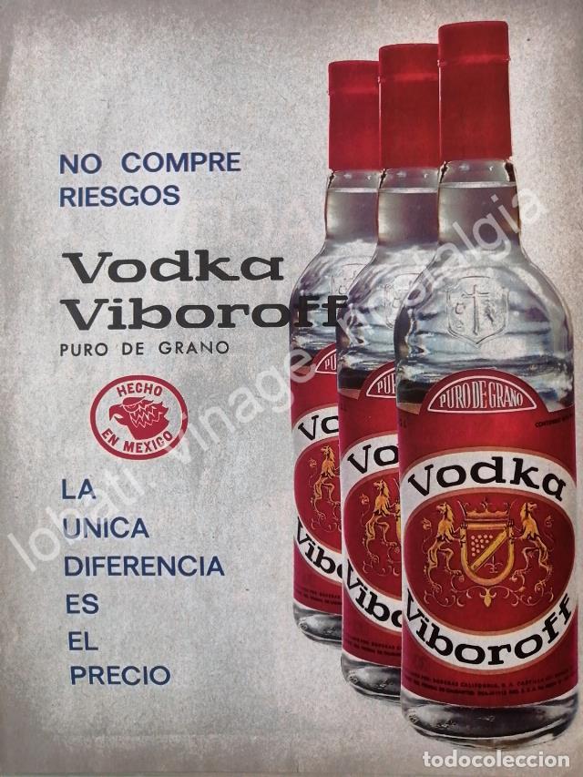 Collectionnisme d'affiches: CARTEL ANTIGUO ORIGINAL DE VODKA VIBOROFF 1974 BODEGAS CALIFORNIA /V318 SUPER RARO