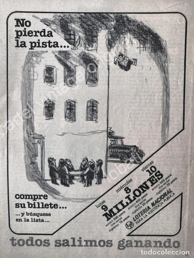 Collectionnisme d'affiches: CARTEL ANTIGUO ORIGINAL DE LOTERIA NACIONAL 1970s /101