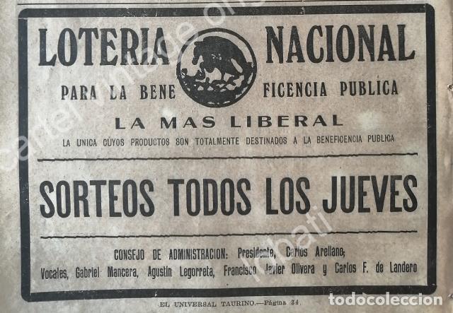 Collectionnisme d'affiches: CARTEL ANTIGUO ORIGINAL DE LOTERIA NACIONAL. 1922 /105
