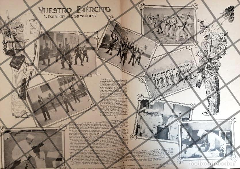 Collectionnisme d'affiches: AFICHE ANTIGUO EJERCITO MEXICANO BATALLON ZAPADORES 1907