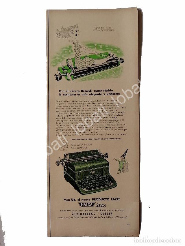 Collectionnisme d'affiches: CARTEL ANTIGUO ORIGINAL DE MAQUINAS DE ESCRIBIR HALDA STAR 1950s /13