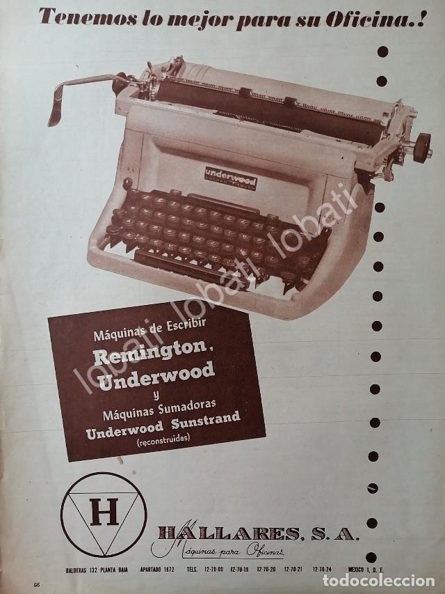 Collectionnisme d'affiches: CARTEL ANTIGUO ORIGINAL DE MAQUINAS PARA OFICINA HALLARES S.A 1950s /24/RARO