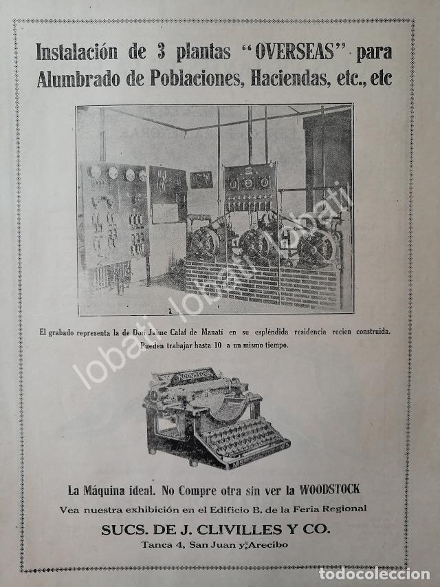 Collectionnisme d'affiches: CARTEL ANTIGUO ORIGINAL DE MAQUINAS DE ESCRIBIR WOODSTOCK - 1919 /26/ MUY RARO