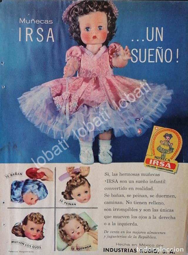 Collectionnisme d'affiches: CARTEL ANTIGUO ORIGINAL DE MU&Ntilde;ECAS IRSA. 1953 INDUSTRIAS RUBIO / MUY RARO