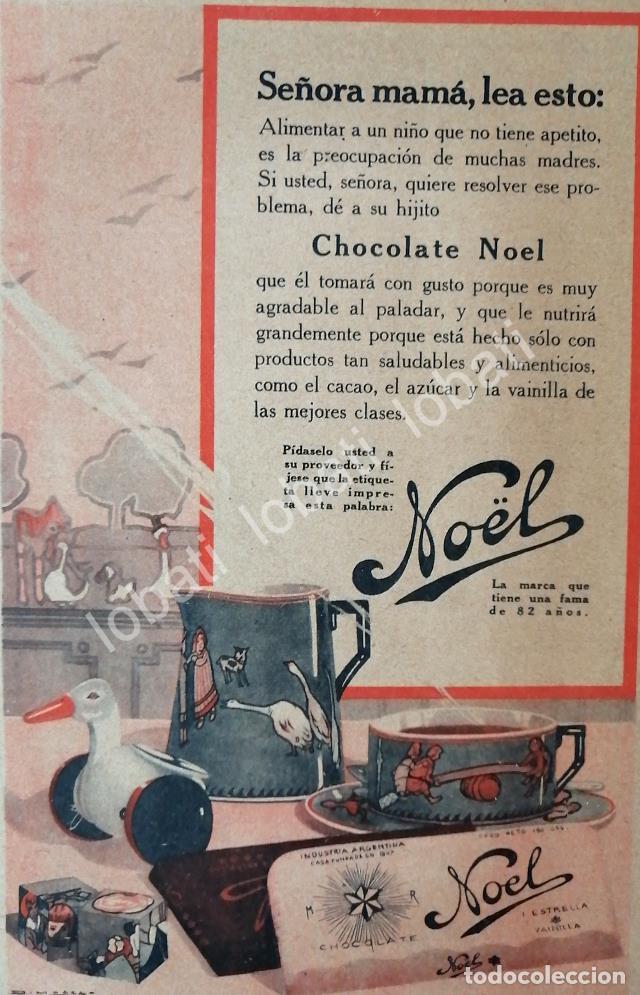 Collectionnisme d'affiches: CARTEL ANTIGUO ORIGINAL DE CHOCOLATES NOEL 1927 /7 ARGENTINA-MEXICO