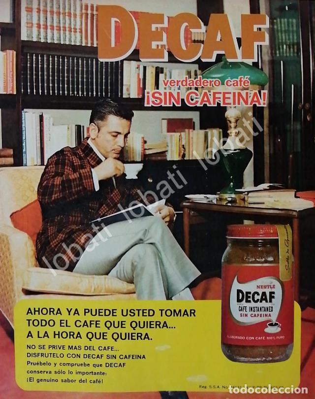 Collectionnisme d'affiches: CARTEL ANTIGUO ORIGINAL DE CAFE DECAF NESTLE 1969 /14