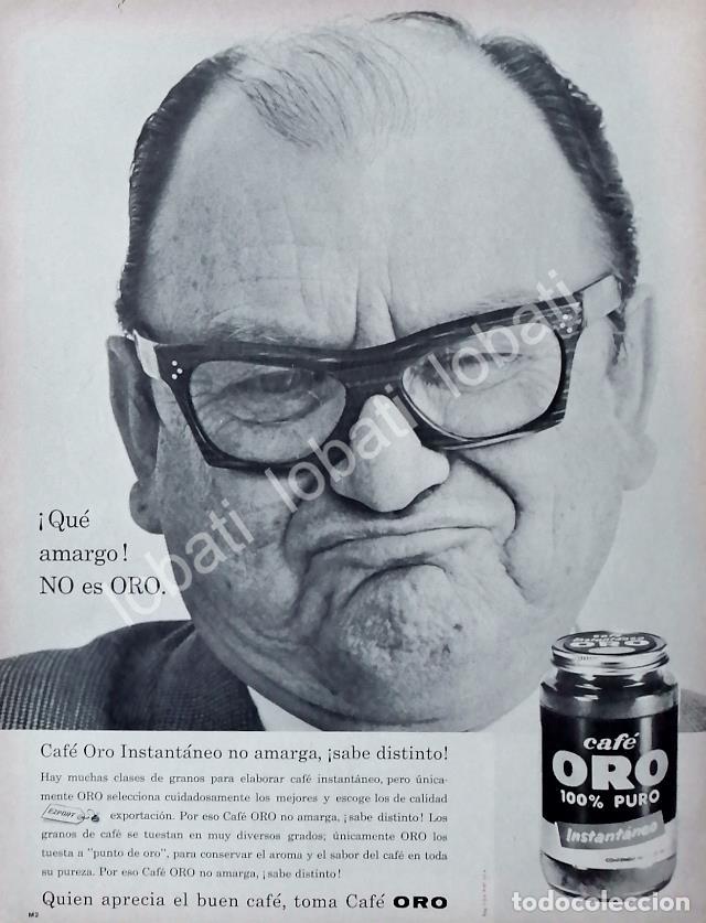 Collectionnisme d'affiches: CARTEL ANTIGUO ORIGINAL DE CAFE ORO 1963 /30