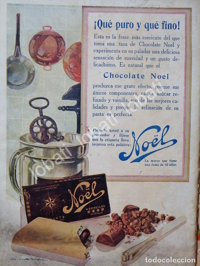 Collectionnisme d'affiches: CARTEL ANTIGUO ORIGINAL DE CHOCOLATES NOEL 1927 /28 PUBLICIDAD ARTISTICA FIRMADA