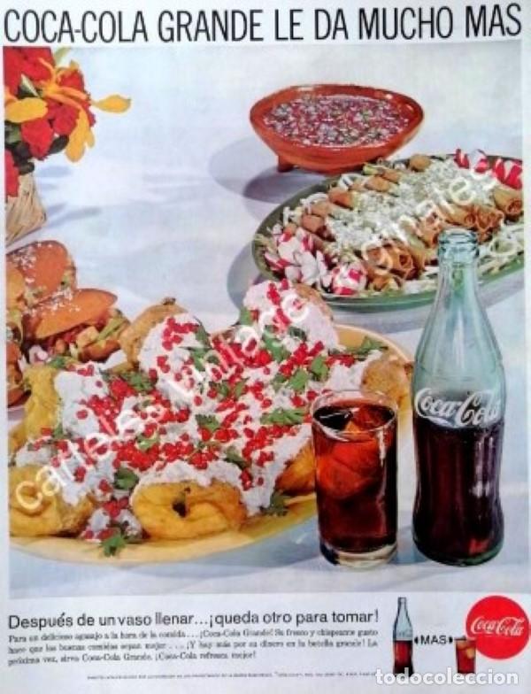 Collectionnisme d'affiches: CARTEL ANTIGUO ORIGINAL DE COCA COLA 1960s /4