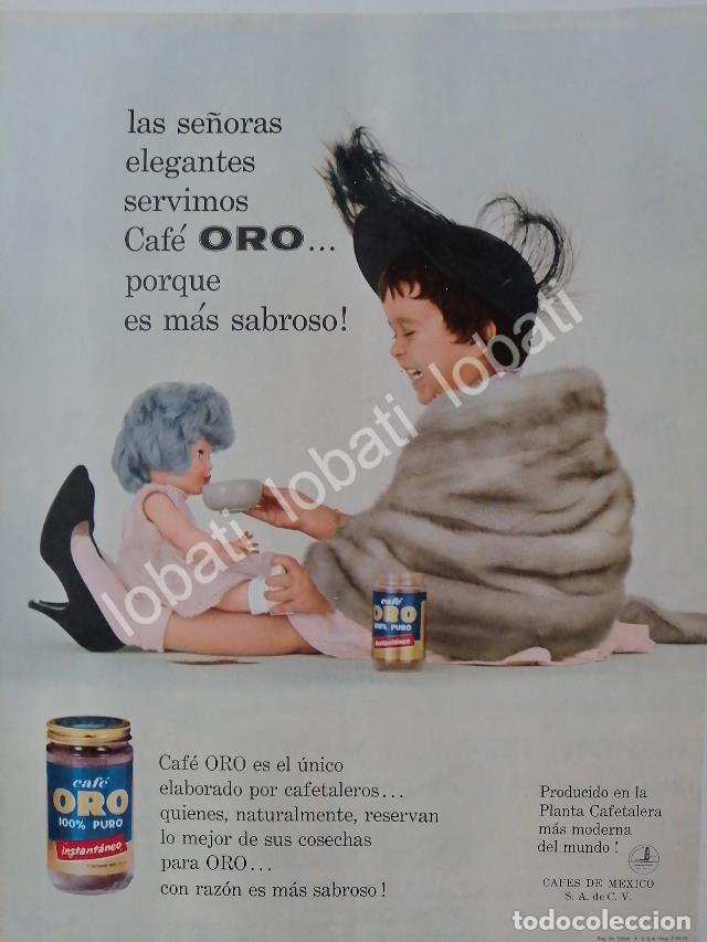 Collectionnisme d'affiches: CARTEL ANTIGUO ORIGINAL DE CAFE ORO 1959 /34