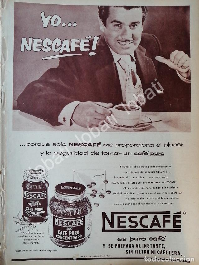 Collectionnisme d'affiches: CARTEL ANTIGUO ORIGINAL DE CAFE NESCAFE 1956 /40