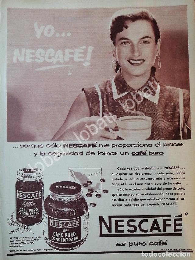 Collectionnisme d'affiches: CARTEL ANTIGUO ORIGINAL DE CAFE NESCAFE 1956 /43