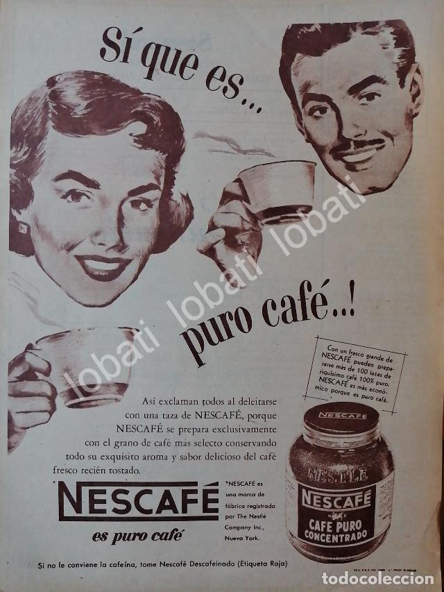 Collectionnisme d'affiches: CARTEL ANTIGUO ORIGINAL DE CAFE NESCAFE 1955 (NESTLE) /49