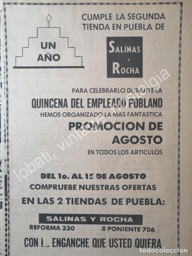 Collectionnisme d'affiches: CARTEL ANTIGUO ORIGINAL DE TIENDA SALINAS Y ROCHA QUINCENA DEL EMPLEADO 1969
