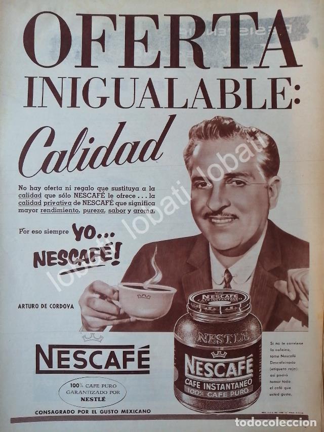 Sammeln von Plakaten: CARTEL ANTIGUO ORIGINAL DE ARTURO DE CORDOBA Y CAFE NESCAFE 1958 /CF59 / FEP