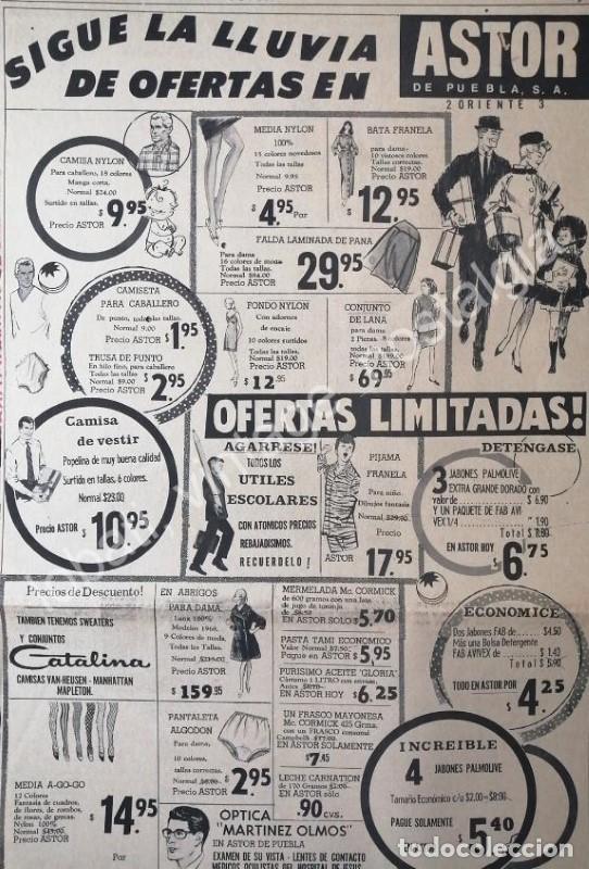 Sammeln von Plakaten: CARTEL ANTIGUO ORIGINAL DE TIENDA ASTOR 1967 PUEBLA