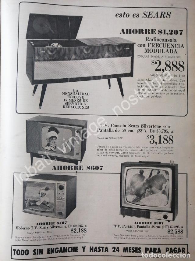 Sammeln von Plakaten: CARTEL ANTIGUO ORIGINAL DE TIENDA SEARS 1967 ELECTRONICA