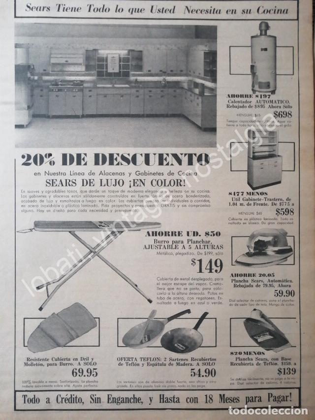 Sammeln von Plakaten: CARTEL ANTIGUO ORIGINAL DE TIENDA SEARS 1967 ELECTRODOMESTICOS