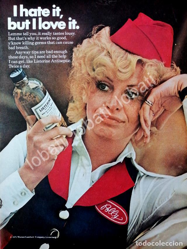 Sammeln von Plakaten: CARTEL ANTIGUO ORIGINAL DE ENJUAGE BUCAL LISTERINE 1971 /8