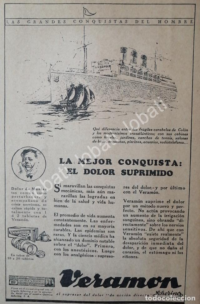 Sammeln von Plakaten: CARTEL ANTIGUO ORIGINAL DE MEDICINA VERAMON 1926 SCHERING /13