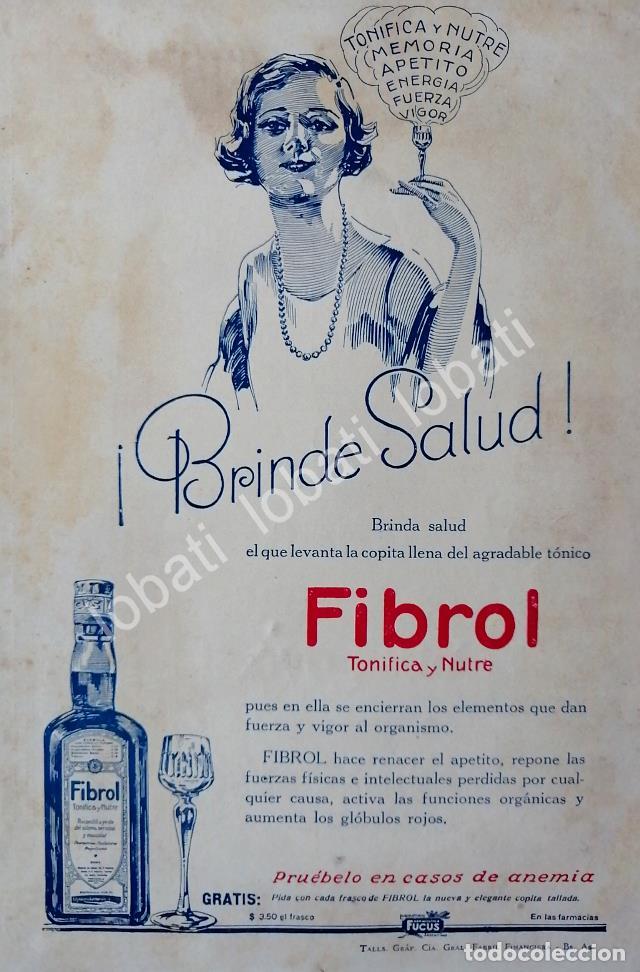 Sammeln von Plakaten: CARTEL ANTIGUO ORIGINAL DE MEDICINA. TONICO FIBROL 1930s /17