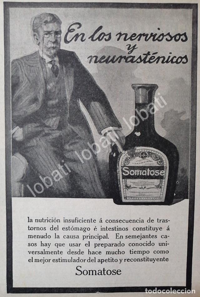 Sammeln von Plakaten: CARTEL ANTIGUO ORIGINAL DE MEDICINA. TONICO SOMATOSE 1913 BAYER /18