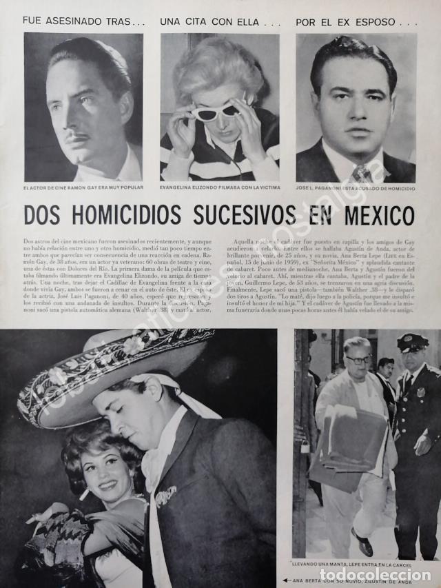 Sammeln von Plakaten: CARTEL ANTIGUO ORIGINAL DE SECCION DE NOTA SOBRE ASESINATO DE RAMON GAY Y AGUSTIN DE ANDA 1961