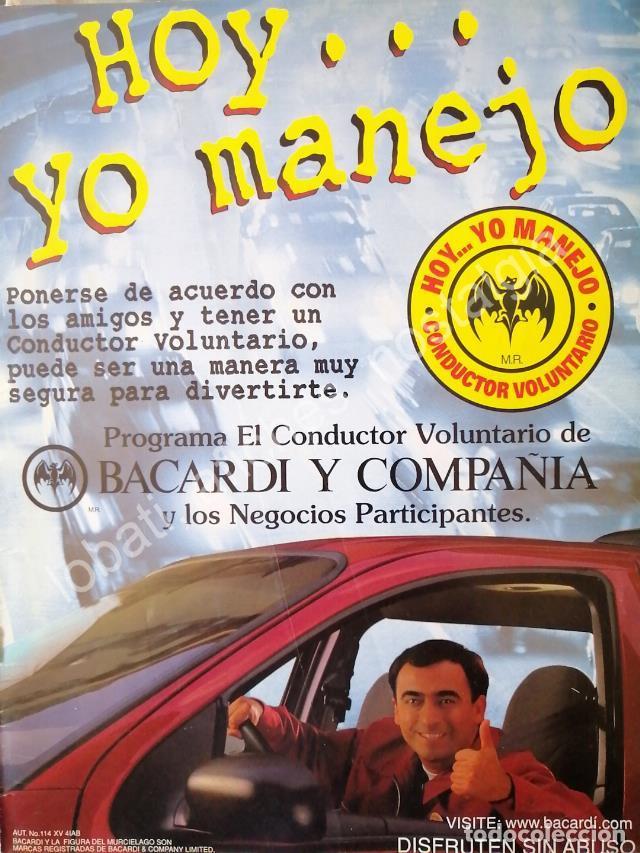 Collectionnisme d'affiches: CARTEL ANTIGUO ORIGINAL DE ADAL RAMONES Y BACARDI /FEP