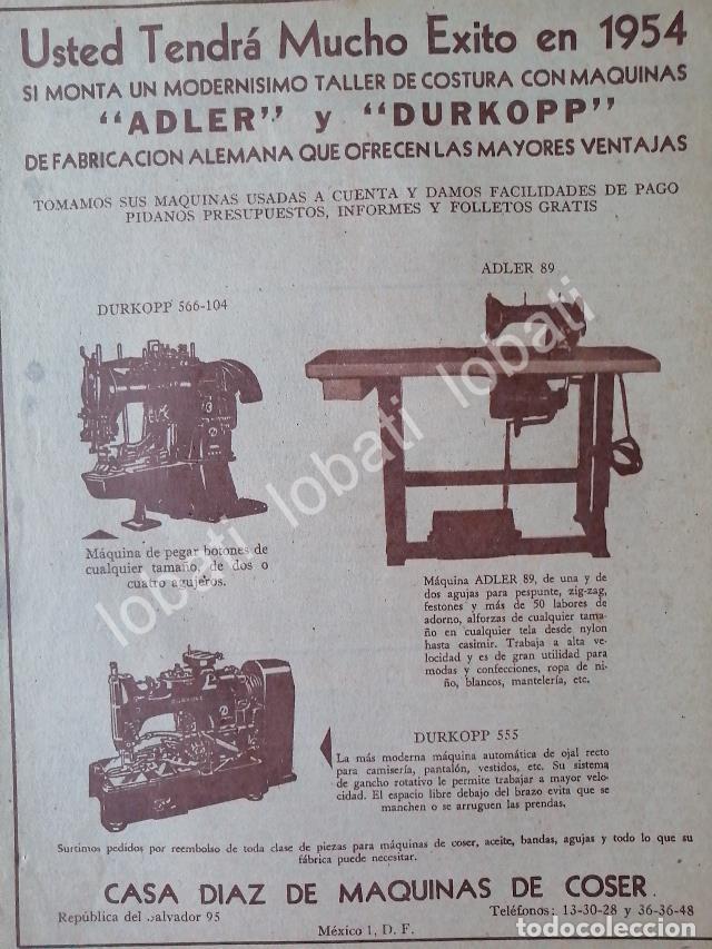 Collectionnisme d'affiches: CARTEL ANTIGUO ORIGINAL DE CASA DIAZ DE MAQUINAS DE COSER, MAQUINAS DURKOPP 1953 /100