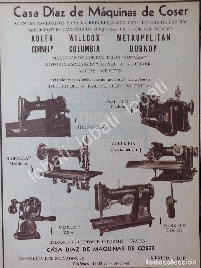Collectionnisme d'affiches: CARTEL ANTIGUO ORIGINAL DE CASA DIAZ DE MAQUINAS DE COSER 1953 /105