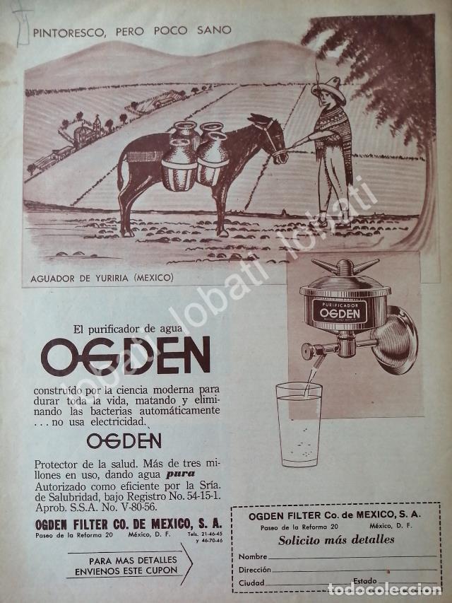 Collectionnisme d'affiches: CARTEL ANTIGUO ORIGINAL DE PURIFICADORA DE AGUA OGDEN S.A 1959 /109 SUPER RARO