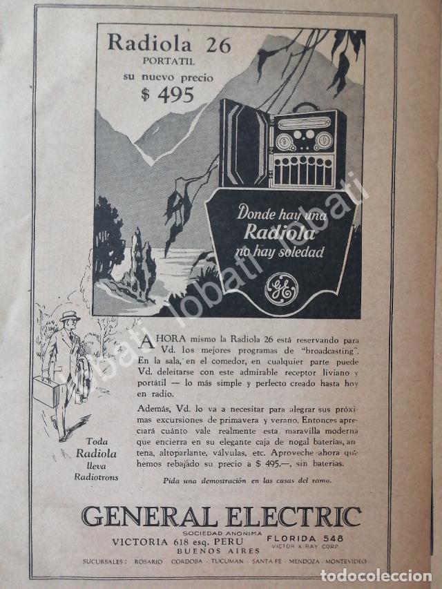 Collectionnisme d'affiches: CARTEL ANTIGUO ORIGINAL DE RADIOS RADIOLA MOD. 26 GENERAL ELECTRIC 1920s / 120 / RARO