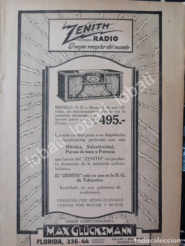 Collectionnisme d'affiches: CARTEL ANTIGUO ORIGINAL DE RADIO ZENITH 33X 1920s / 125
