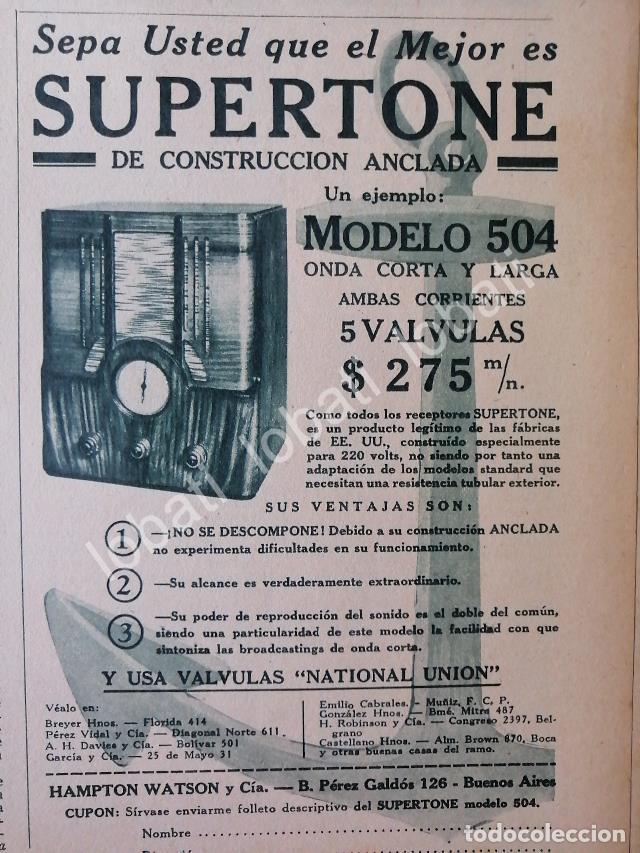 Collectionnisme d'affiches: CARTEL ANTIGUO ORIGINAL DE RADIOS SUPERTONE 504 1930s / 131