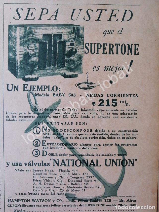 Collectionnisme d'affiches: CARTEL ANTIGUO ORIGINAL DE RADIOS SUPERTONE 503 1930s / 128