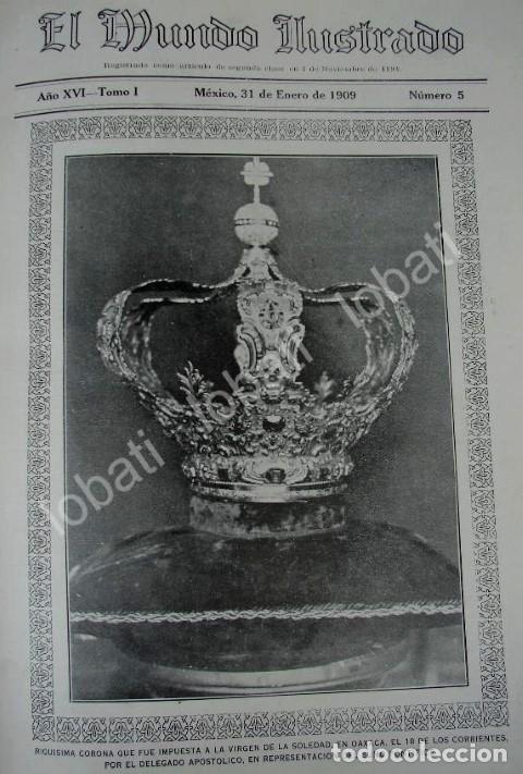 Collectionnisme d'affiches: PORTADA ANTIGUA ORIGINAL Y CORONA DE LA VIRGEN DE LA SOLDAD OAXACA 1909