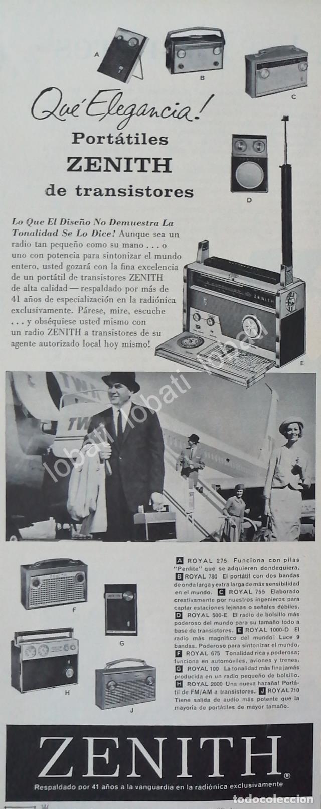 Coleccionismo de carteles: CARTEL ANTIGUO ORIGINAL DE RADIOS ZENITH TRANSOCEANICO 1950s /152