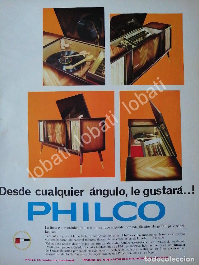 Coleccionismo de carteles: CARTEL ANTIGUO ORIGINAL DE RADIO CONSOLA PHILCO 1960s /158